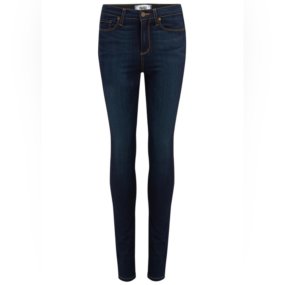 PAIGE High-Rise Skinny Jeans in Deep Blue | Size 28